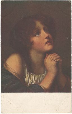 Ж-Б. Грез. Молящаяся девочка. Открытое письмо. В пользу общины св. Евгении. Т-ва Р. Голике и А. 