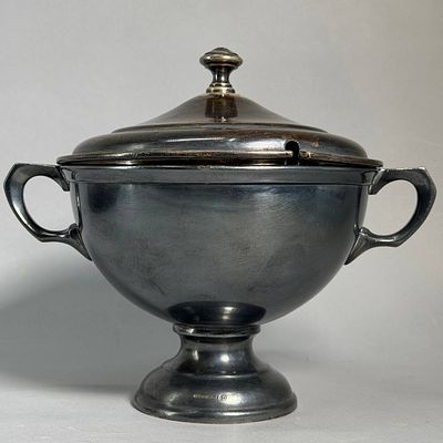 Подача для горячих закусок, террин, супница. Серебрение. Германия, Hutschenreuther 