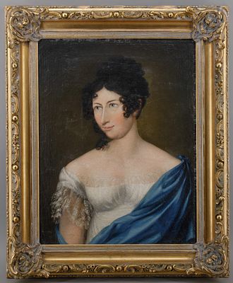 Неизвестный художник, "Портрет дамы". 1810-30е гг. Холст, масло. . Неизвестный художник 
