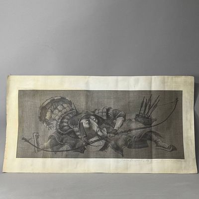 Даши Намдаков. Из серии "Воины", 28/100. Печать, холст. Россия. 2000-2010 гг. Даши Намдаков. 
