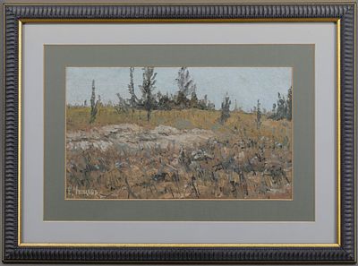 Чепцов Е.М. Этюд &laquo;Пригорок&raquo;, 1913-1915 гг. Холст, масло. Размер: 17х28 см (изображение), 33 