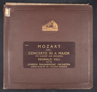 מארז תקליטי בקליט מפואר His Masters Voice (לא בהכרח תואם לתקליטים בפנים), מארז קשיח H343 מעוטר 