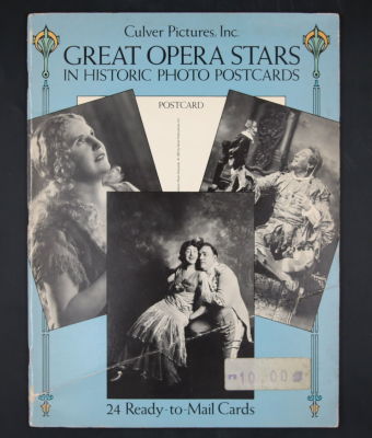 כוכבי אופרה גדולים בגלויות תמונה היסטוריות - חוברת גלויות בהוצאת Dover משנת 1987, מכילה 24 