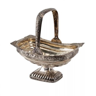 Russian silver candy bowl. St. Petersburg 1837. Russian silver candy bowl of the transitional 