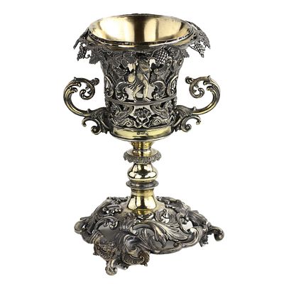 Large Russian silver cup. Ekvist Carl Gustav. St. Petersburg, mid-19th century. Large Russian 