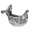 SILVER LADLE IN THE FORM OF A SLAVIC BOAT WITH A WARRIOR FIGURE SAZIKOV, MOSCOW, 1891. A rare Image - 7