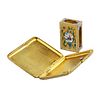 SILVER CIGARETTE CASE AND MATCHBOX WITH CLOISONN&Eacute; ENAMEL.MOSCOW, MASTER V. AKIMOV, 1899–1908. A Image - 5