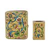 SILVER CIGARETTE CASE AND MATCHBOX WITH CLOISONN&Eacute; ENAMEL.MOSCOW, MASTER V. AKIMOV, 1899–1908. A Image - 6