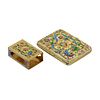 SILVER CIGARETTE CASE AND MATCHBOX WITH CLOISONN&Eacute; ENAMEL.MOSCOW, MASTER V. AKIMOV, 1899–1908. A Image - 8