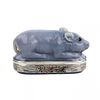 SNUFFBOX IN THE FORM OF A MOUSE IN STRIPED AGATE AND SILVER. 19TH CENTURY. A rare and expressive Image - 8