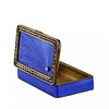 Snuffbox, St. Petersburg, I. MARSHAK. Joseph Abramovich Marshak, Blue guilloche enamel Image - 5