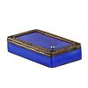 Snuffbox, St. Petersburg, I. MARSHAK. Joseph Abramovich Marshak, Blue guilloche enamel Image - 6
