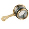Magnifier in gold frame. Elegant magnifier in a gold frame with a pen in the form of a curl and Image - 2