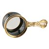 Magnifier in gold frame. Elegant magnifier in a gold frame with a pen in the form of a curl and Image - 3