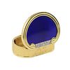 19th century English gold pill box with diamonds and guilloch&eacute; enamel. English gold pill box Image - 4