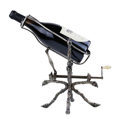 SILVERED WINE DECANTER FRANCE, LATE 19TH – EARLY 20TH CENTURY. A rare wine decanter with a 