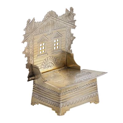 СЕРЕБРЯНАЯ СОЛОНКА &laquo;СТУЛЬЧИК&raquo;, АГАФОНОВ СЕРГЕЙ ИВАНОВИЧ МОСКВА, 1890 ГОД. Редкая серебряная 