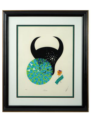 ART DECO FRENCH RUSSIAN ZODIAC SERIGRAPH BY ERTE. Erte or Romain de Tirtoff, Russian, French 