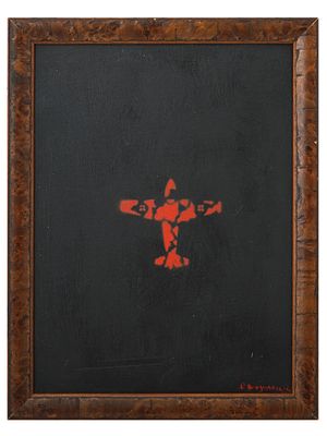 ATTR TO DAVID WOJNAROWICZ AMERICAN OIL PAINTING. Attributed to David Wojnarowicz, American, 1954 
