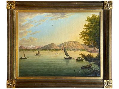 JOHN WILLIAM CASILEAR 19TH C AMERICAN OIL PAINTING. John William Casilear, American, 1811 to 