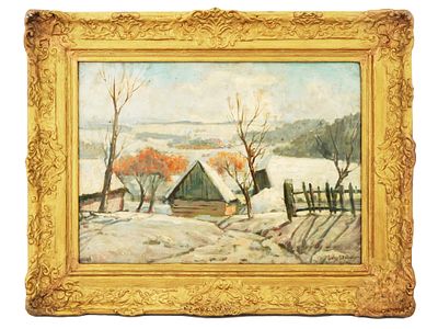 JOHN F FOLINSBEE AMERICAN OIL LANDSCAPE PAINTING. John F. Folinsbee, 1892 to 1972, American oil 