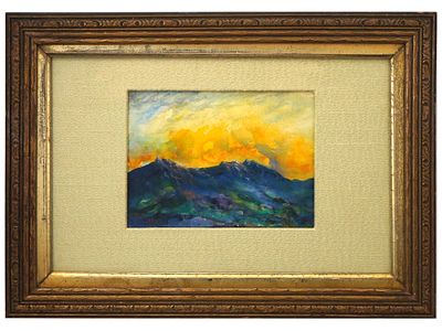 AMERICAN LANDSCAPE OIL PAINTING BY MAYNARD DIXON. Maynard Dixon, American, 1875 to 1946 