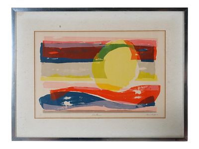 PAUL ARLT AMERICAN ABSTRACT LTD COLOR SERIGRAPH. Color serigraph on paper by Paul Theodore Arlt 