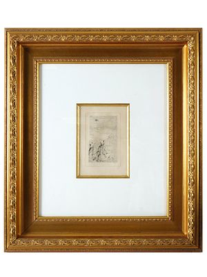 PIERRE AUGUSTE RENOIR FRENCH IMPRESSIONIST ETCHING. Etching and drypoint on cream paper by 