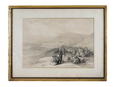 ANTIQUE SCOTTISH ENGRAVING BY DAVID ROBERTS. David Roberts, English, Scottish, 1796 to 1864, an 