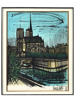 SIGNED BERNARD BUFFET FRENCH COLOR LITHOGRAPH 1968. Bernard Buffet, French, 1928 to 1999, color 