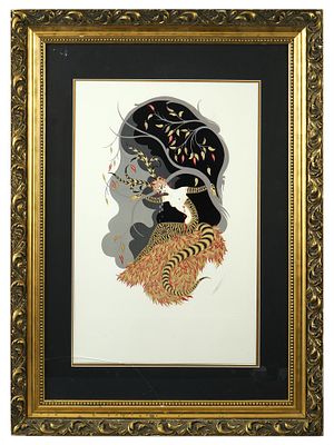 FRENCH RUSSIAN ART DECO SEASONS SERIGRAPH BY ERTE. Erte or Romain de Tirtoff, Russian, French 