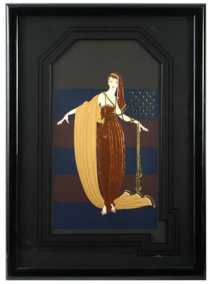 FRENCH RUSSIAN ART DECO COSTUME SERIGRAPH BY ERTE. Erte or Romain de Tirtoff, Russian, French 