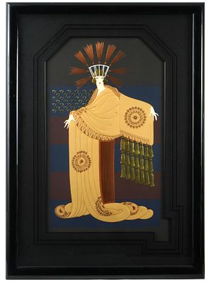 FRENCH RUSSIAN ART DECO COSTUME SERIGRAPH BY ERTE. Erte or Romain de Tirtoff, Russian, French 