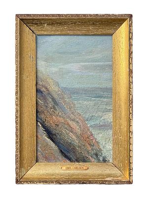 ANTIQUE AMERICAN OIL PAINTING BY EMIL CARLSEN. Emil Soren Emil Carlsen, Danish, American, 1848 