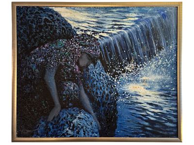 MODERNIST UKRAINIAN OIL PAINTING BY ANDREY ANTONYUK. Andrey Danilovich Antonyuk, Ukrainian 