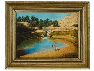 OIL PAINTING IN THE STYLE OF WINSTON CHURCHILL. A hand painted oil on canvas depicting an 