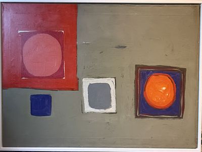 ABSTRACT OIL PAINTING ON CANVAS BY PATRICK HERON. Patrick Heron. Untitled Abstract, September 