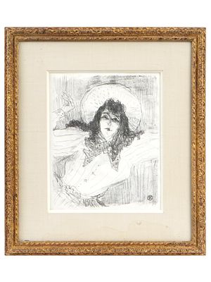 HENRI DE TOULOUSE LAUTREC FRENCH LITHO EVE LAVALLIERE. Henri de Toulouse-Lautrec, French, 1864 