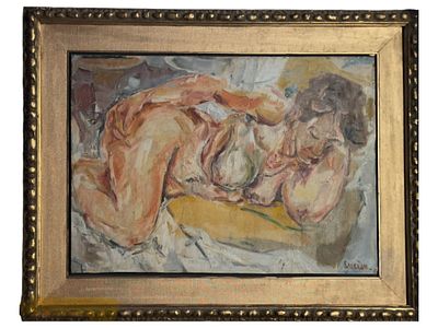 LUCIAN MICHAEL FREUD BRITISH BIG SUE PAINTING WITH COA. Lucian Michael Freud, British, 1922 to 