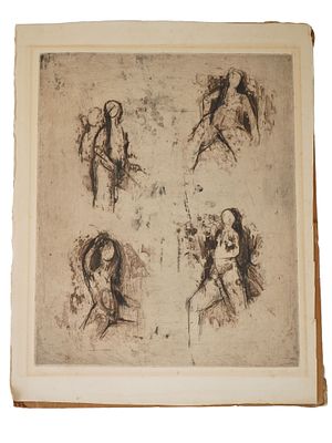 LTD AUSTRIAN ETCHING BY KARL BRANDSTATTER SIGNED. Karl Brandstatter, Austrian, a limited edition 