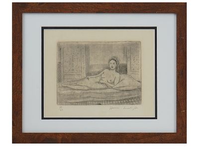 LIMITED EDITION ETCHING SIGNED HENRI MATISSE. A limited edition etching on paper signed Henri 