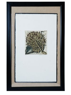 LTD ETCHING AQUATINT BY BRIGITTE COUDRAIN SIGNED. Bridgette Coudrain, French, born 1934, etching 