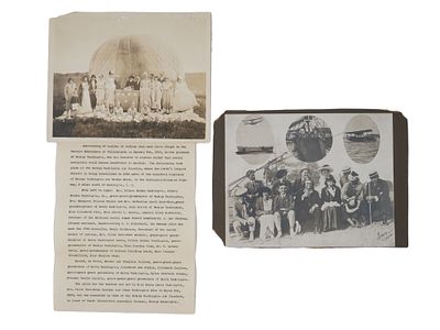 ORIGINAL ANTIQUE PHOTOGRAPHS OF EARLY AVIATION. A pair of original antique American 