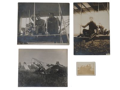 FOUR ANTIQUE AMERICAN EARLY AVIATION ORIGINAL PHOTOS. A lot of four antique American original 