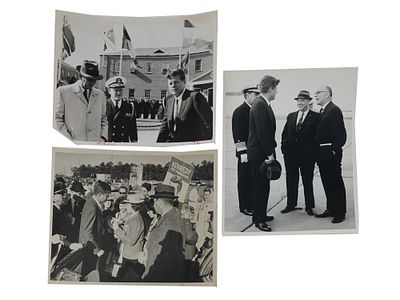 ORIGINAL PHOTOS OF US PRESIDENT JOHN F KENNEDY. A lot of three original black-and-white 