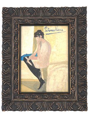 PETRONA VIERA URUGUAYAN FEMALE NUDE OIL PAINTING. Oil on canvas painting by Maria Petrona Viera 