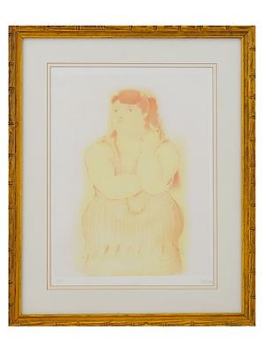LTD COLUMBIAN LITHOGRAPH SIGNED FERNANDO BOTERO. A limited edition color lithograph on paper 