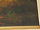 AMERICAN GENRE SCENE OIL PAINTING SIGNED R NELSON. An American oil painting on board depicting a Image - 2
