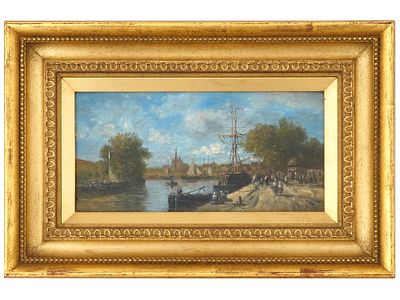 FRENCH IMPRESSIONIST OIL PAINTING BY GERARD ROUX. Gerard Roux, French, born 1946, an oil on