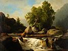 ANTIQUE AMERICAN OIL PAINTING BY HERMAN FUECHSEL. Hermann Fuechsel, German, American, 1833 to Image - 1